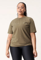 fitness-shirt Soft Tee Leslie dames katoen groen mt S