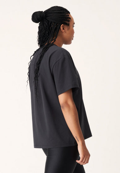fitness-shirt Soft Tee Leslie dames katoen zwart mt S