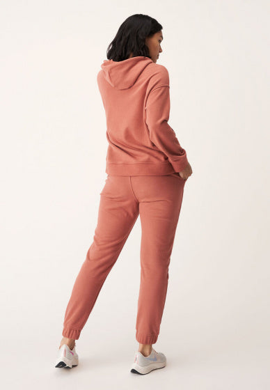 hoodie Essential dames biologisch katoen oudroze mt XXL
