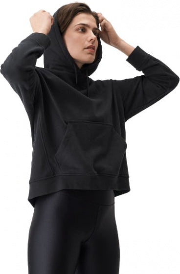 Röhnisch Hoodie Essential dames biologisch katoen zwart mt 3XL