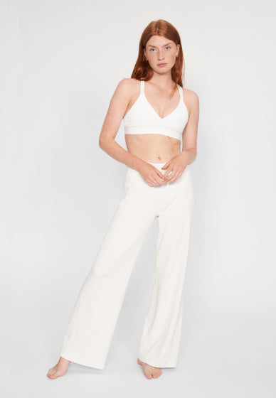 joggingbroek dames modal/katoen creme maat L