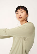 longsleeve Active dames polyester lichtgroen maat XS