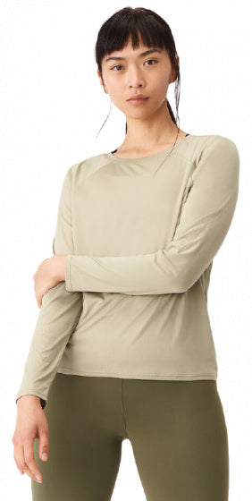 longsleeve Active dames polyester lichtgroen maat XL