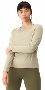 longsleeve Active dames polyester lichtgroen maat XS