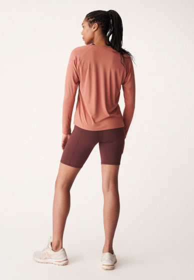 longsleeve Active dames polyester oudroze maat XXL