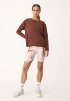 longsleeve Ivy Loose dames polyester bruin maat XXL