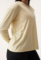 longsleeve Ivy Loose dames polyester geel maat XS