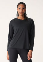 longsleeve Ivy Loose dames polyester zwart maat XS