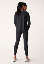 longsleeve Ivy Loose dames polyester zwart maat XS