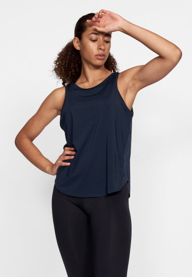 singlet Essens dames polyester donkerblauw maat XS