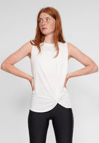 singlet Jolie Knot dames polyester wit maat 3XL