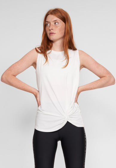singlet Jolie Knot dames polyester wit maat 3XL