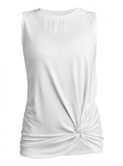 singlet Jolie Knot dames polyester wit maat 3XL
