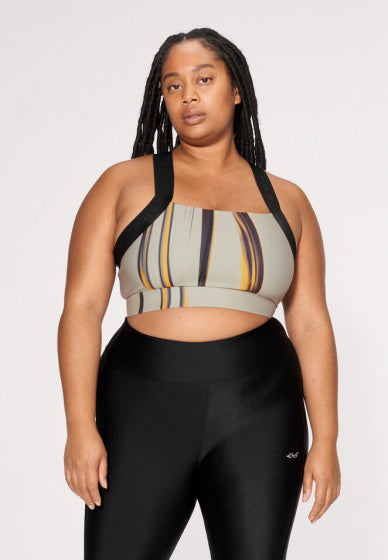 sport-beha Kay Printed dames polyester wit maat XS