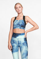 sport-beha Kay Printed polyester dames blauw mt S