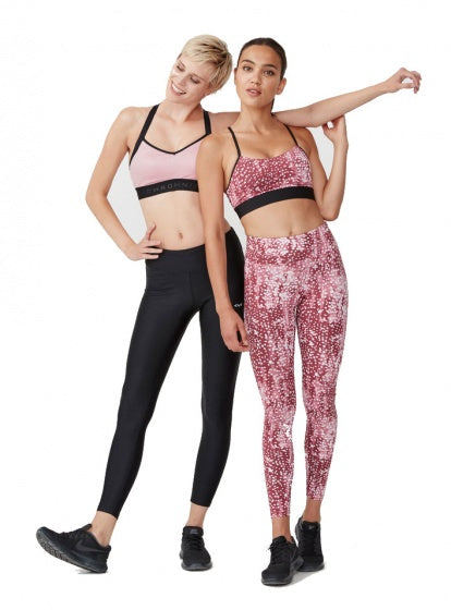 sporttop flattering dames roze gestippeld maat XL