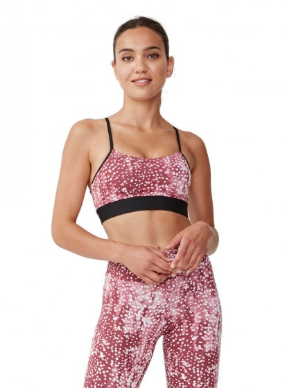 sporttop flattering dames roze gestippeld maat XL
