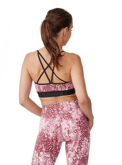 sporttop flattering dames roze gestippeld maat XL