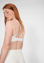 sportbeha dames polyamide/elastaan crème maat XL