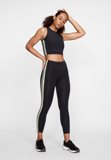 sporttop dames polyester/elastaan zwart/groen maat XXL