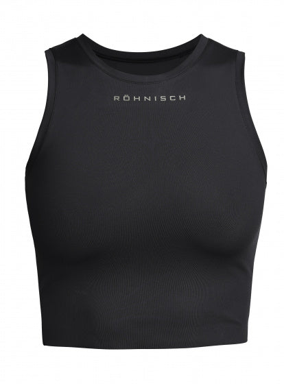 sporttop dames polyester/elastaan zwart/groen maat L
