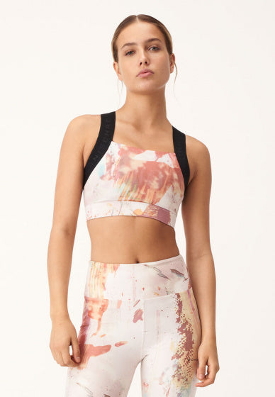 sportbeha Kay dames polyester wit/roze maat XS