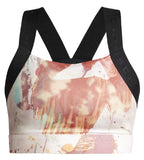 sportbeha Kay dames polyester wit/roze maat XS
