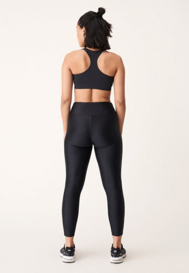 sportbeha Logo Print dames polyester zwart maat XS
