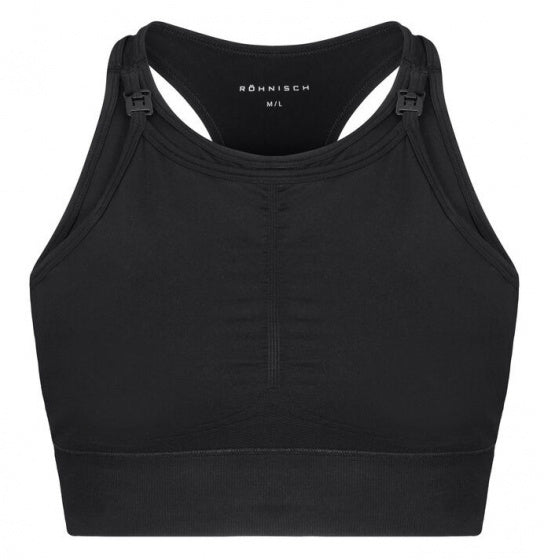 Röhnisch Sportbeha Maternity Soft dames polyamide zwart mt XS/S