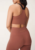 sportbeha Seamless Rib dames polyamide rood mt M/L