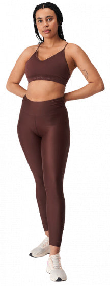 Röhnisch Sportlegging Asana dames polyester/elastaan bruin maat XS