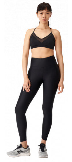 sportlegging Asana dames polyester/elastaan zwart maat M