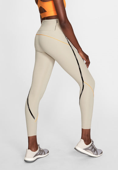 sportlegging dames polyester/elastaan beige maat L