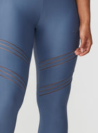 sportlegging Elevate Striped dames blauw maat S