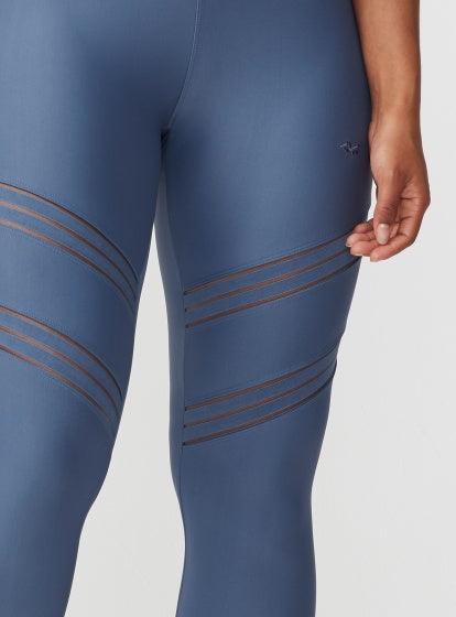 sportlegging Elevate Striped dames blauw maat S