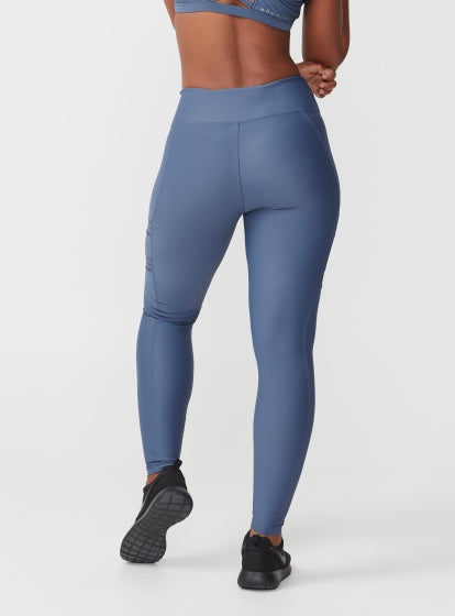 sportlegging Elevate Striped dames blauw maat S