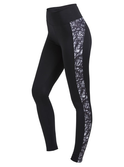 sportlegging Flattering Block dames Sketch zwart/grijs maat XS