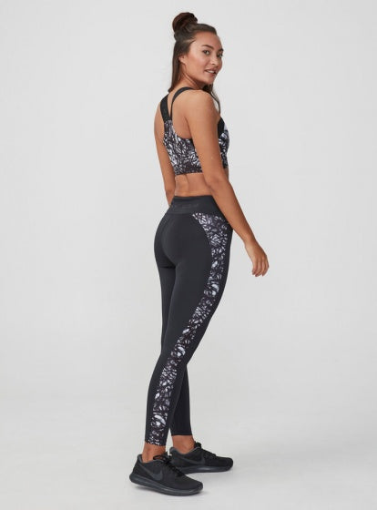 sportlegging Flattering Block dames Sketch zwart/grijs maat XS