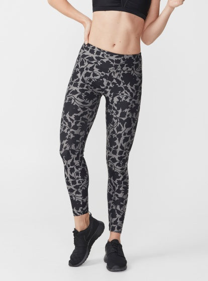 sportlegging Flattering Printed dames grijs/zwart mt XS