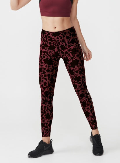 sportlegging Flattering Printed dames rood/zwart mt XS