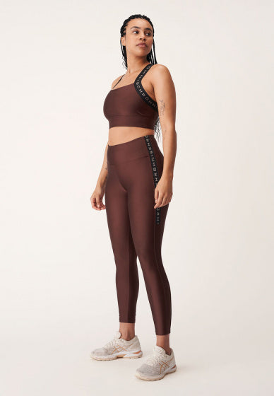 sportlegging Kay dames polyester/elastaan bruin maat S