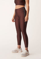 sportlegging Kay dames polyester/elastaan bruin maat XS
