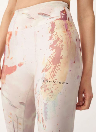 sportlegging Keira dames polyester wit/roze maat XS