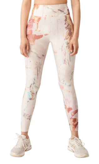 sportlegging Keira dames polyester wit/roze maat XS