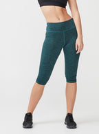 sportlegging Lasting 3/4 lengte dames groen maat S