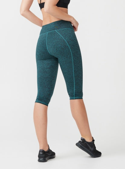 sportlegging Lasting 3/4 lengte dames groen maat S