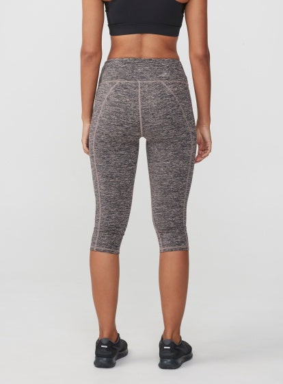Röhnisch Sportlegging Lasting Capri dames grijs/roze maat XS