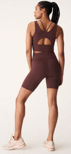 sportlegging Nora Lasting dames polyamide bruin maat XS