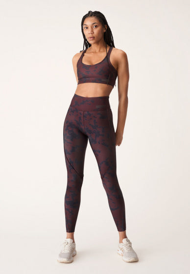 sportlegging Printed Piping dames polyester paars mt XS