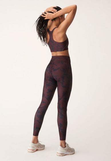 sportlegging Printed Piping dames polyester paars mt XS
